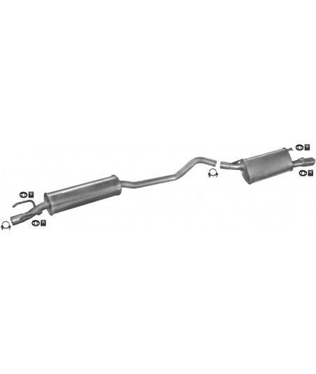 Pack silencieux pour OPEL CORSA 1.6