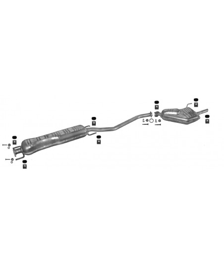 Pack silencieux pour OPEL VECTRA 2.0