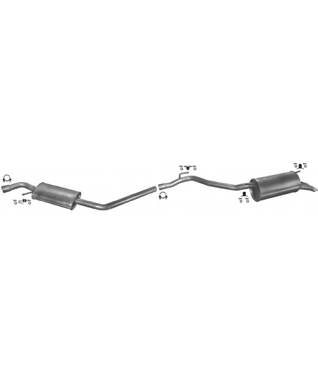 Silencieux diesel pour VOLKSWAGEN TRANSPORTER 2.4