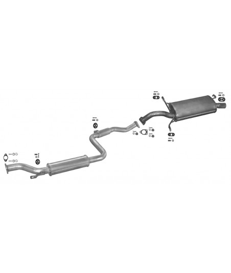 Silencieux diesel pour VOLVO S40 1.9