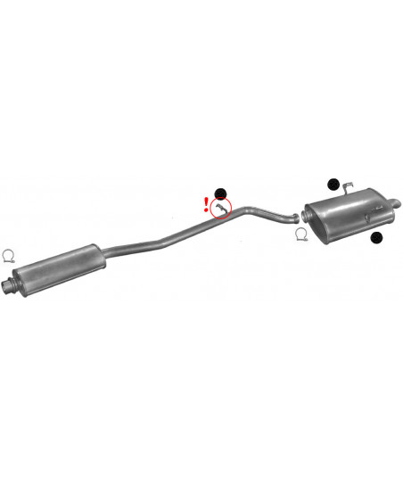 Silencieux diesel pour PEUGEOT 406 2.0