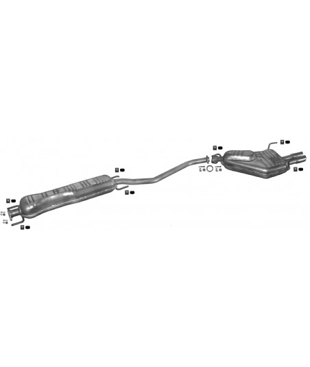 Silencieux essence pour OPEL VECTRA 2.6