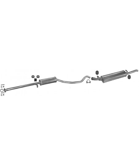 Silencieux essence pour OPEL VECTRA 1.8