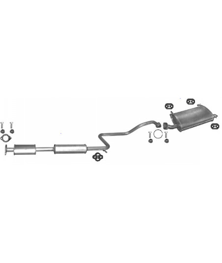 Silencieux essence pour NISSAN PRIMERA 1.6