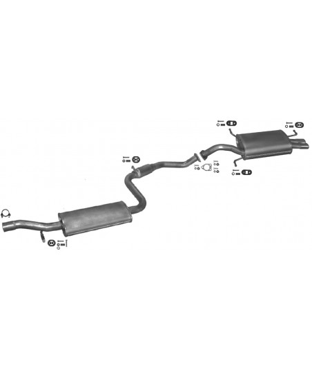 Silencieux essence pour VOLVO V40 2.0