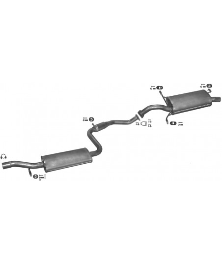 Silencieux essence pour VOLVO S40 1.6