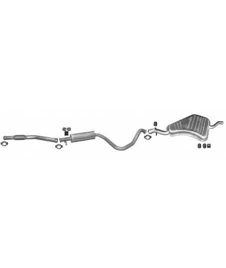 Silencieux essence pour SAAB 900 2.0