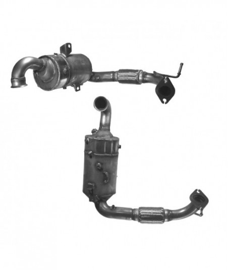 Filtre à particules (FAP) pour FORD FIESTA 1.4 TDCi (moteur : F6JD - KVJA - catalyseur et FAP combinés)