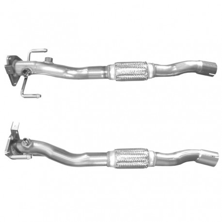 Tuyau D'échappement Pour Fiat Grande Punto 1.2 (09.2005-12.2015) – Acier Doublement Aluminisé, Kit Complet De Montage Inclus